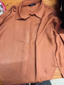 Stylish Brown Button-Down Shirt