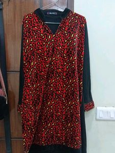 Animal Print velvet kurta