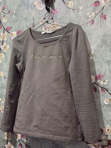 Casual Olive Green fitted Top