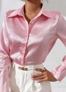 Pink Satin Shirt