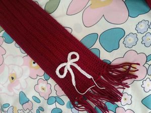 Burgundy Bow Scarf