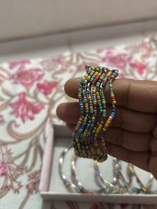 Colorful Beaded Bangle Bracelet