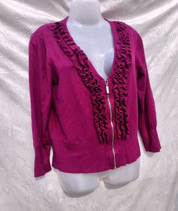 New Ruffle Front Cardigan