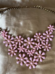 Pink &amp; Gold Double Sided Statement Necklace