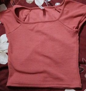 Ribbed Square Neck Top