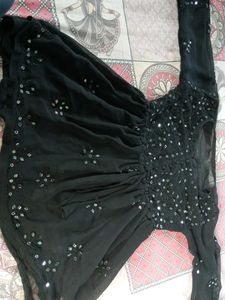 Black Embroidered Kurta