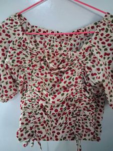 Floral Cinched Crop Top