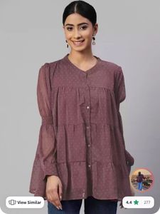 Georgette With Lining Loose Fit Top