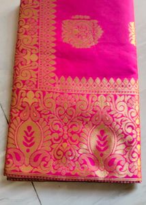 Banrasi pink Cottone silk saree ||