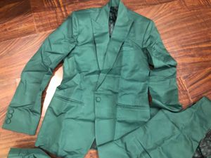 Stylish Green Three Piece Suit Set