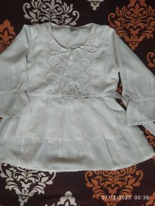 White Embroidered Top