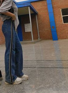 Chic Blue Flared Straight Fit Women Jeans