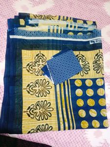 Potka Saree With Blouse Piece
