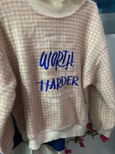 Checkered Knit Sweater