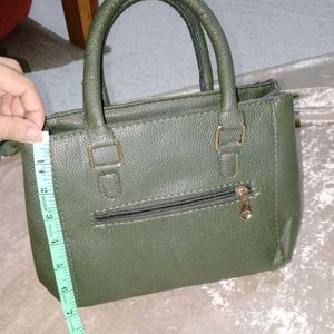 Olive Green Satchel Handbag