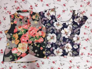 Floral Print Top Set Of 2