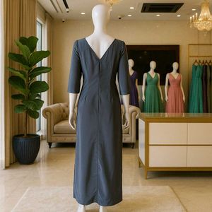 Elegant Gray Maxi Dress