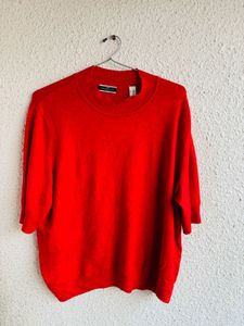 Red Knit Top - Stylish &amp; Comfy
