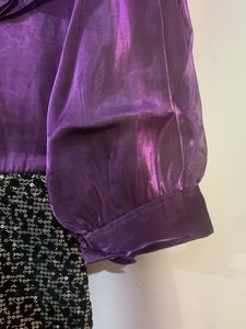Purple Party Dress velvet  and organza material