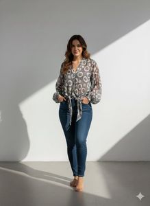 Stylish Tie-Front Blouse