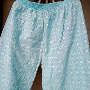 Light Blue Chikankari Palazzos