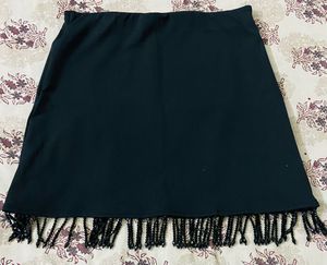 Black Rhinestones Mini Skirt