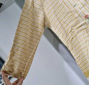 Floral Embroidered Striped Dress