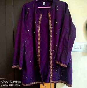 Purple Embellished Blouse