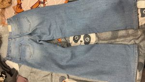 Distressed Wide-Leg Jeans