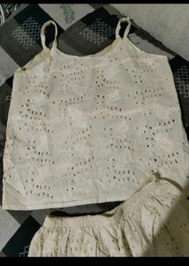 Offer!!! White Eyelet Top &amp; Shorts Set