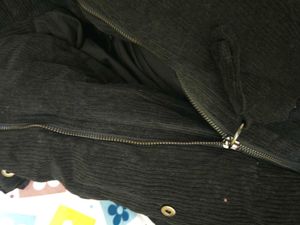 Padded Black Jacket with Hood