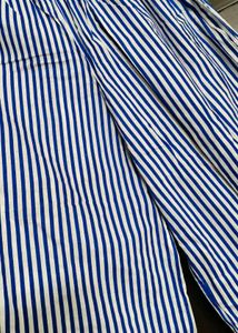 Women Blue Striped Wide Leg Palazzo Pants