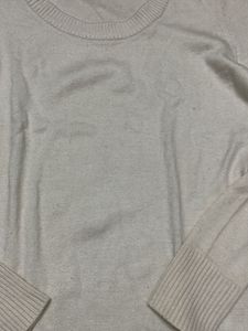 Cute White Woollen Dress