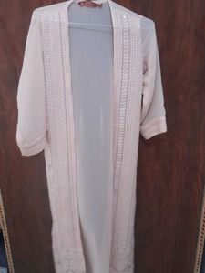 Pink Embroidered Shrug