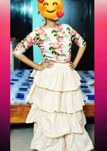 Western Ruffle Skirt And Top Set- Negotiable
