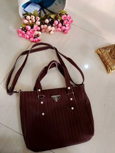 1. Maroon Shoulder Bag