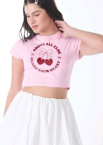 NEWME PINK CROP TOP