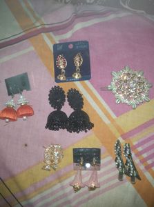 Jwellery Set Of Bangles Chains And Earrings