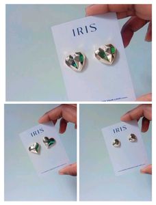 Set Of 3 Elegant Heart Earrings