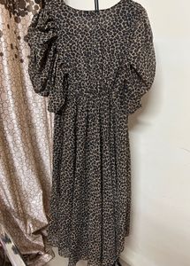 Leopard Print Midi Dress