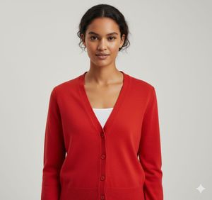 Red Cardigan Sweater