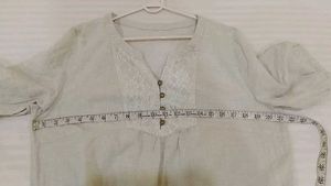 White Embroidered Tunic Top 36-40