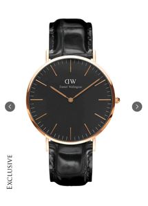DW Mens Classic Reading Black Rose Gold