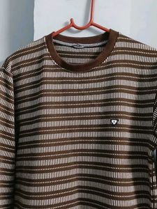 Striped Brown Long Sleeve TShirt
