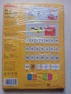 30 A4 Self Adhesive Sheets