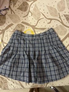 Pleated Plaid Mini tennis Skirt