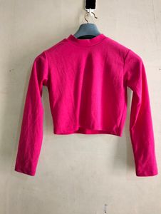 Magenta Pink Crop Top