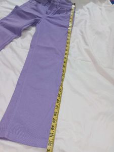Y2k Lavender Straight Fit Denim Pants
