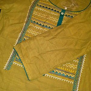 Olive Colour Casual New Kurta