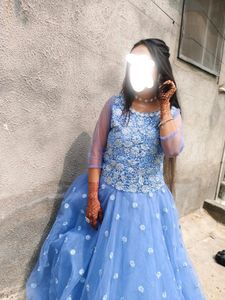 Beautiful Sky-blue Color Gown
